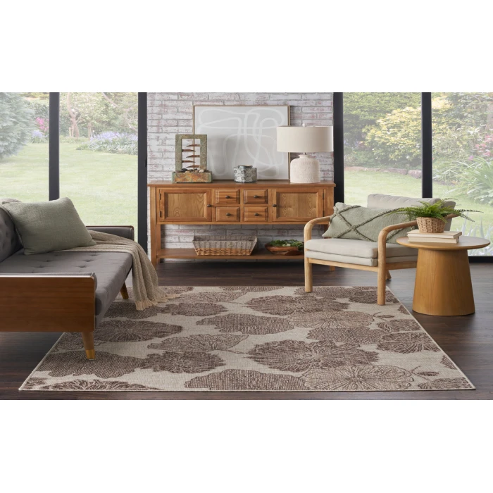 Nourison Garden Oasis Natural GOA04 4 ft. X 6 ft. Rectangle Rug