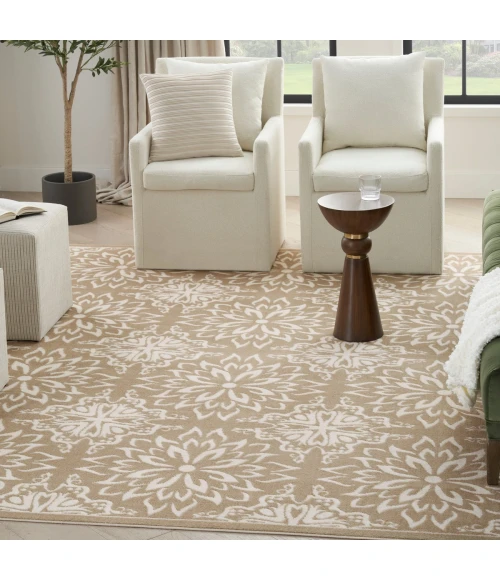 Nourison Jubilant Taupe JUB06 9 ft. X 12 ft. Rect. Rug