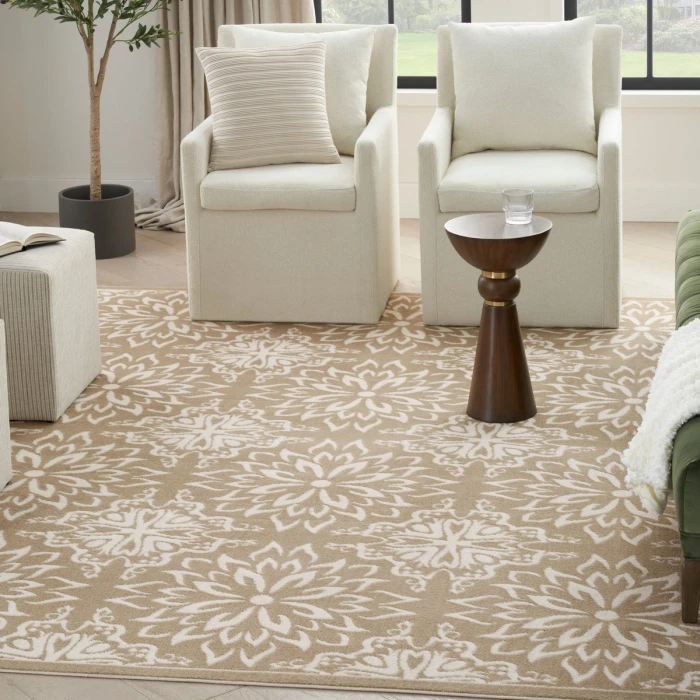 Nourison Jubilant Taupe JUB06 9 ft. X 12 ft. Rect. Rug
