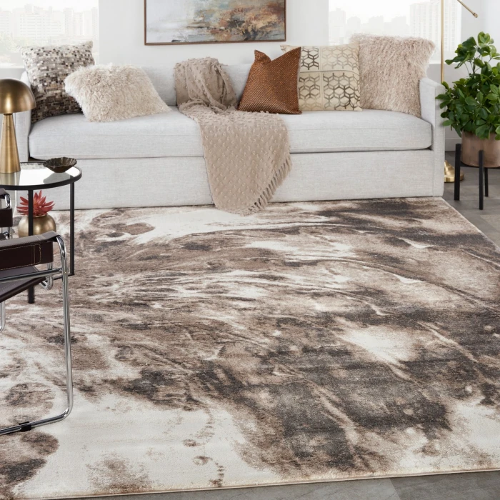 Kathy Ireland American Manor Area Rug AMR03 Iv/Mocha 9' x 12'