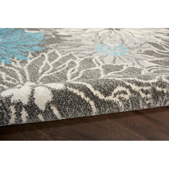 Nourison Passion Round Area Rug PSN17-Charcoal/Blue