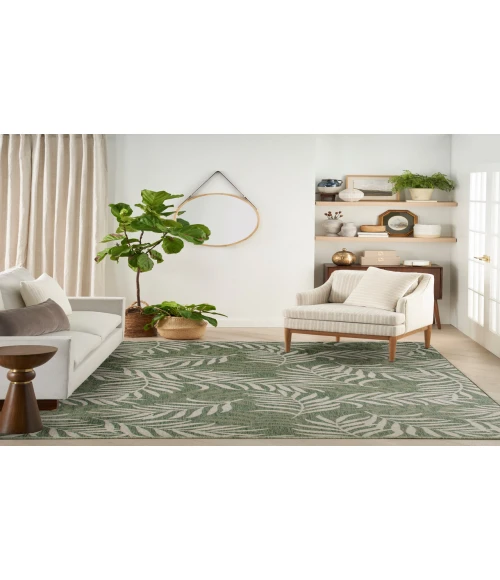 Nourison Garden Oasis Green Ivory GOA01 9 ft. X 12 ft. Rectangle Rug