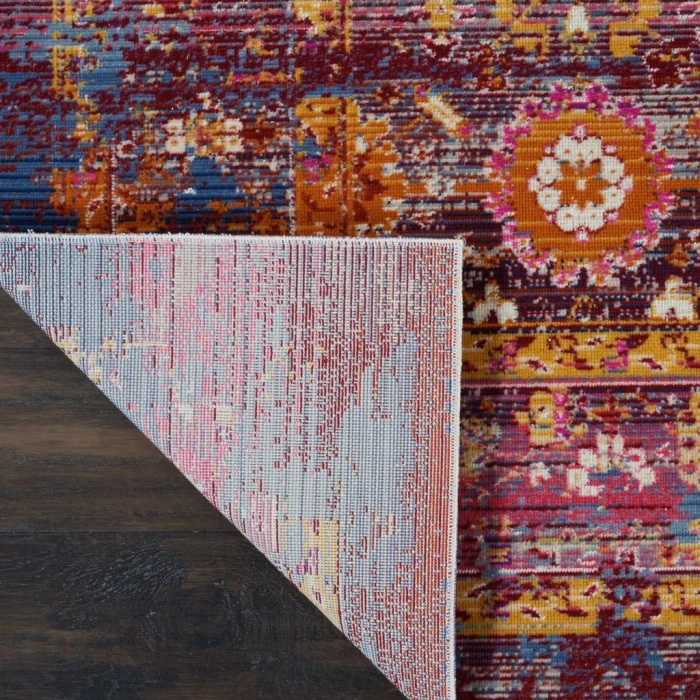Nourison Vintage Kashan Area Rug VKA03-Red/Multicolor