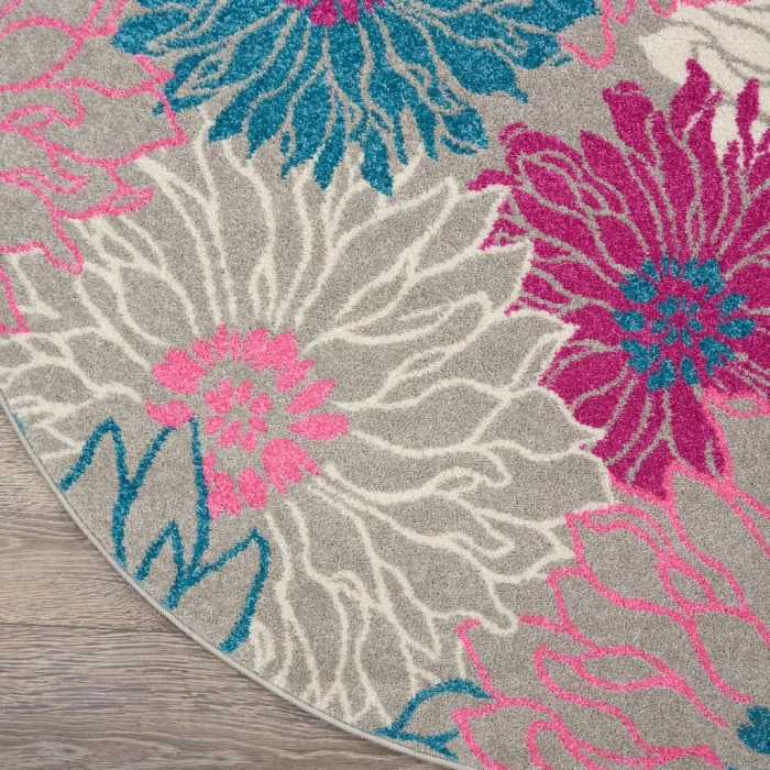Nourison Passion Round Area Rug PSN17-Grey