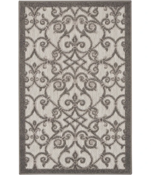 Nourison Aloha Area Rug ALH21-Grey/Charcoal