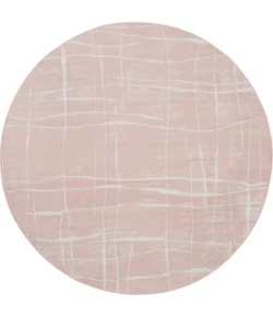 Nourison Home Whimsicle WHS09 Pink Ivory 8 ft. Round Area Rug