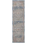 Nourison Quarry Ivory Blue QUA11 8 ft. Rect. Rug