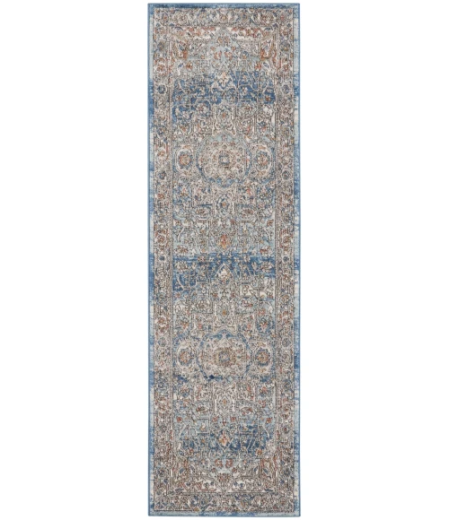 Nourison Quarry Ivory Blue QUA11 8 ft. Rect. Rug