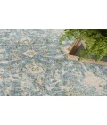 Nourison Astra Machine Washable Teal Beige ASW16 4 ft. X 6 ft. Rectangle Rug