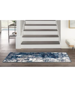 Nourison Home Grafix GRF38 Navy Blue 2 ft. X 4 ft. Area Rug