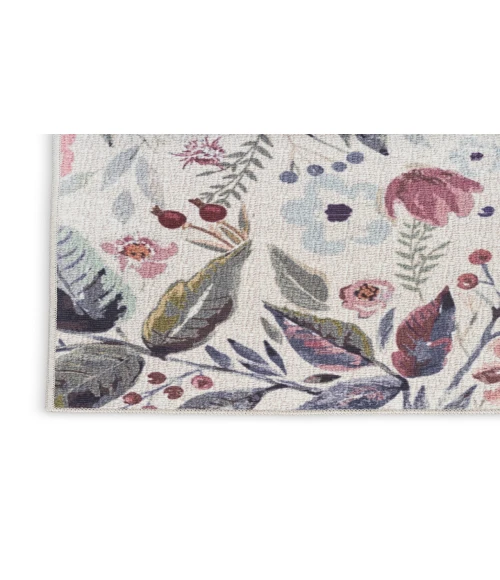 Nourison Nourison Washables Ivory Pink NWB01 2 ft. 2 in. X 10 ft. Rectangle Rug