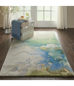 Nourison Home Prismatic PRS16 Seafoam 3 ft. 9 in. X 5 ft. 9 in. Area Rug
