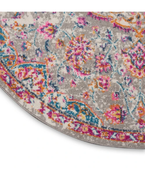 Nourison Passion Round Area Rug PSN22-Grey/Multi