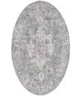 Nicole Curtis Machine Washable Series 1 Ivory Grey SR101 7 ft. 10 in. Round Rug