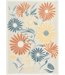 Nourison Home Aloha ALH33 Ivory Rose 5 ft. 3 in. X 7 ft. 5 in. Area Rug