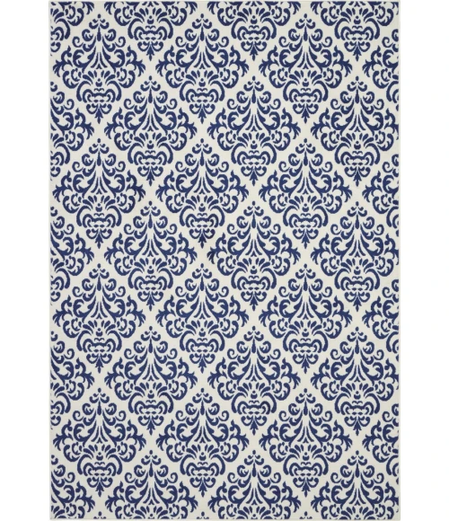 Nourison Grafix Area Rug GRF06-White/Blue