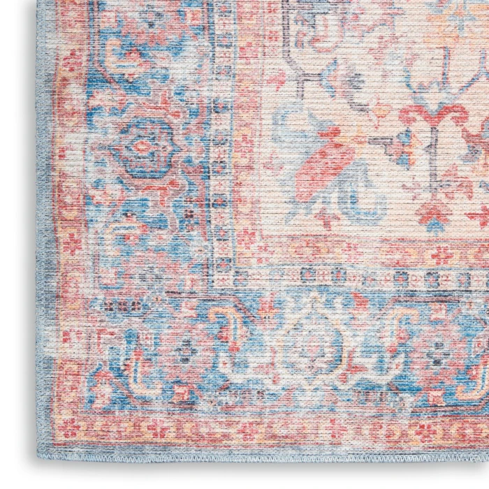 Nicole Curtis Machine Washable Series 1 Area Rug SR104 Blue/Multi 2' x 4'