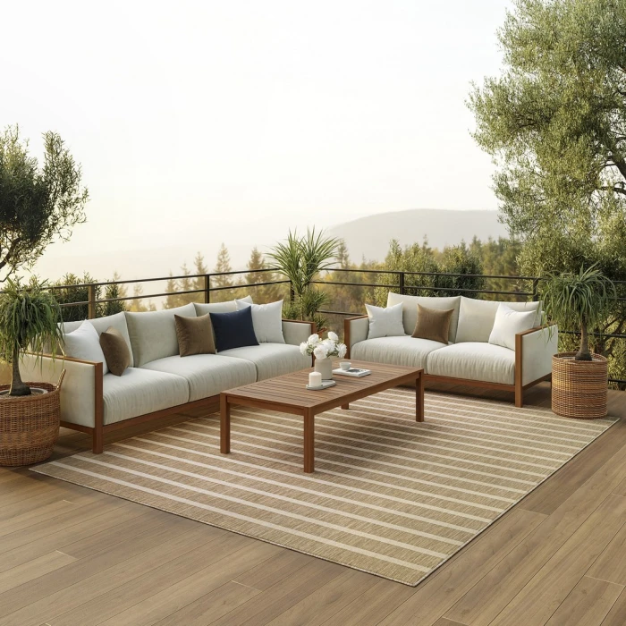 Nourison Positano Beige Ivory POS03 12ft. x 15ft. Rect. Rug