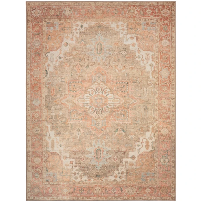 Nourison Vintage Washables Coral Taupe VWS07 9 ft. 10 in. X 13 ft. 2 in. Rect. Rug