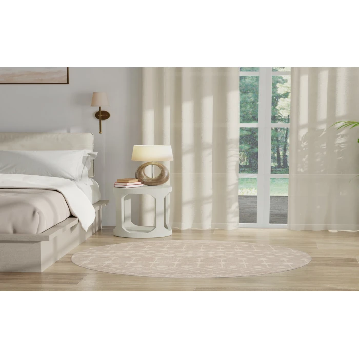 Nourison Grafix Beige GRF37 5 ft. 3 in. Round Rug
