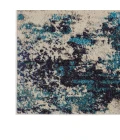 Nourison Celestial Area Rug CES02-Ivory/Teal Blue
