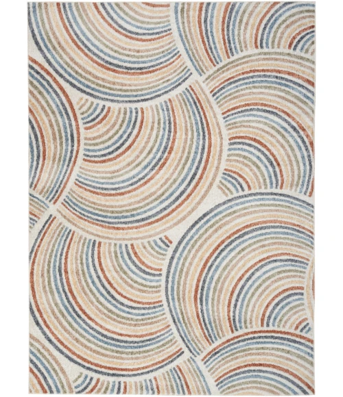 Nourison Astra Machine Washable Area Rug ASW08 Ivory/Multi