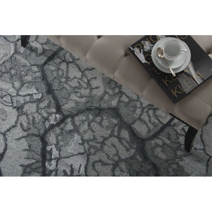Nourison Divine Charcoal DIV01 6 ft. X 8 ft. Rect. Rug