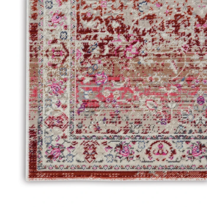 Nourison Vintage Kashan Runner Area Rug VKA01-Red