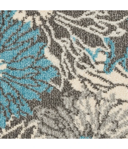 Nourison Passion Runner Area Rug PSN17-Charcoal/Blue