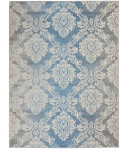Nourison Home Elation ETN03 Ivory Blue 4 ft. X 6 ft. Area Rug