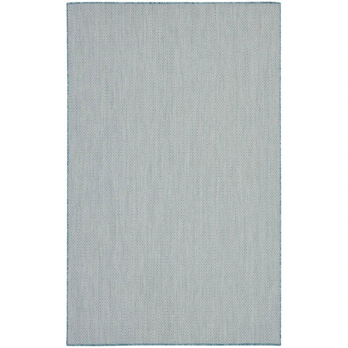 Nourison Courtyard Ivory Aqua COU01 6 ft. Square Rug
