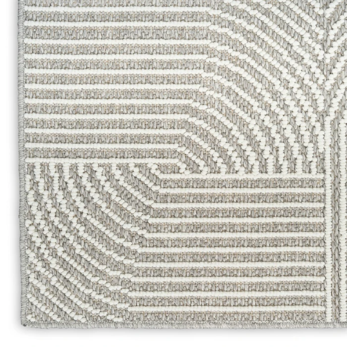 Nourison Natural Texture Grey Ivory NTX02 4 ft. X 6 ft. Rect. Rug