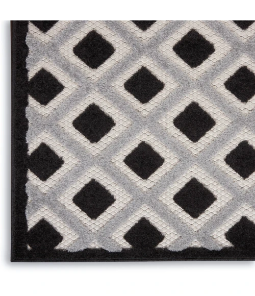 Nourison Aloha Area Rug ALH26 Black White 12' x 15'