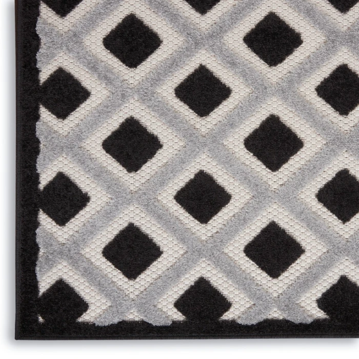 Nourison Aloha Area Rug ALH26 Black White 12' x 15'