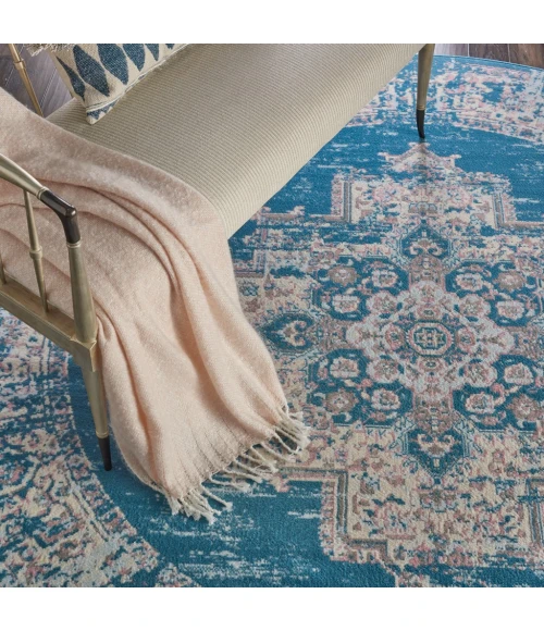 Nourison Grafix Round Area Rug GRF14-Blue