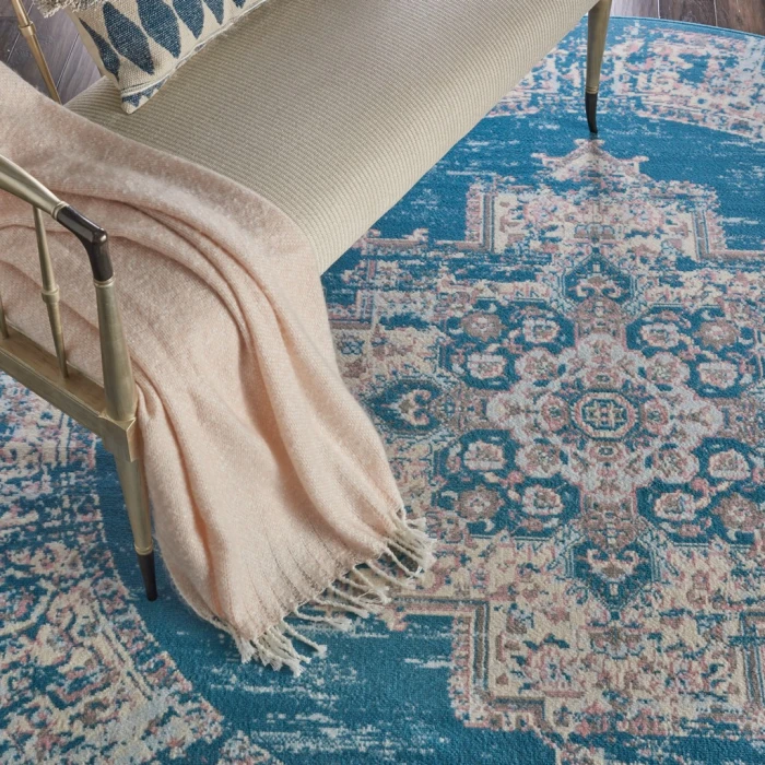 Nourison Grafix Round Area Rug GRF14-Blue