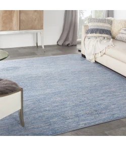 Nourison Home Nourison Essentials NRE01 Blue/Grey 9 ft. Square Area Rug