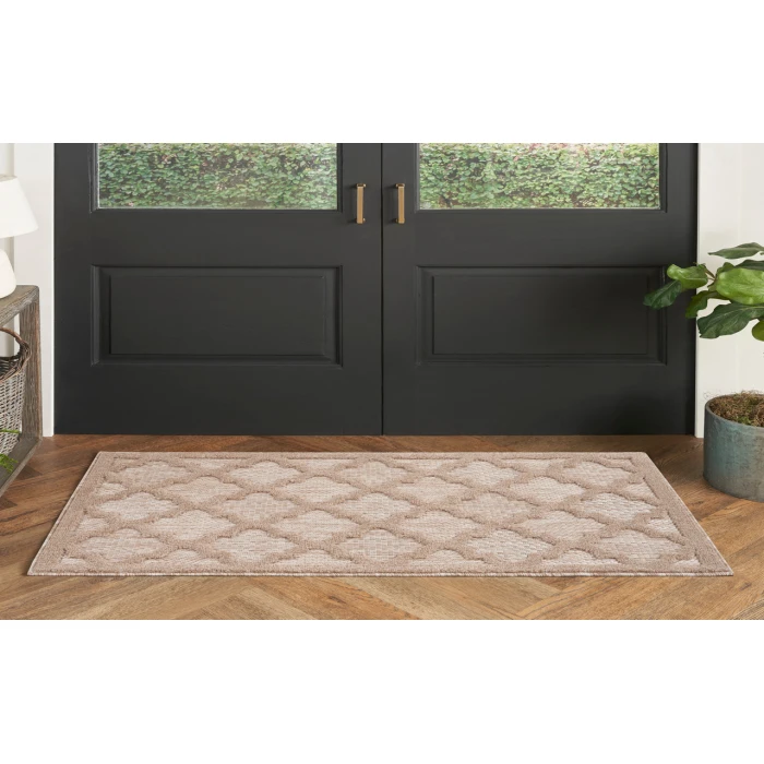 Nourison Easy Care Natural Beige NES01 2 ft. X 4 ft. Rectangle Rug