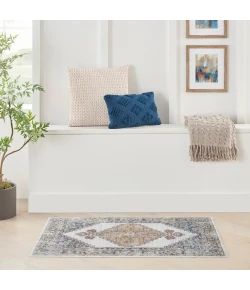 Nourison Home Astra Machine Washable ASW11 Grey Gold 4 ft. X 6 ft. Area Rug