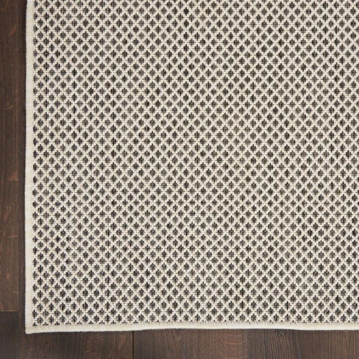Nourison Courtyard Area Rug COU01-Ivory Charcoal