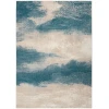 Nourison Home Maxell MAE06 Ivory/Teal 5 ft. 3 in. X 7 ft. 3 in. Area Rug