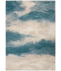 Nourison Maxell Area Rug MAE06 Ivory/Teal 5'3" x 7'3"