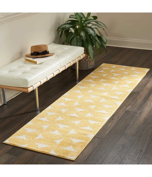 Nourison Harper Yellow DS301 2ft.2in. x 7ft.6in. Rect. Rug