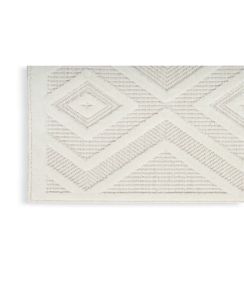 Nourison Versatile Ivory White NRV01 2 ft. 2 in. X 12 ft. Rectangle Rug
