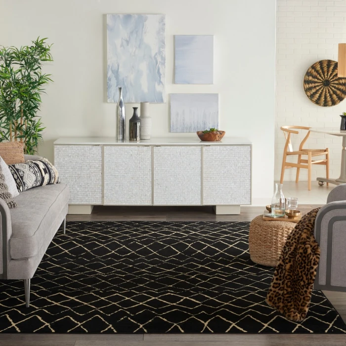 Nourison Grafix Area Rug GRF04-Black