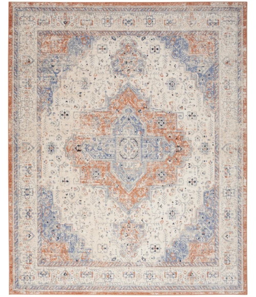 Nourison Nourison Essentials Persian Beige Blue NRE07 6 ft. X 9 ft. Rect. Rug