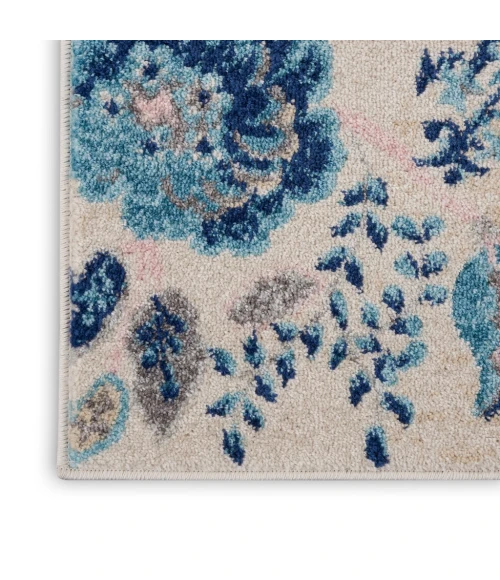 Nourison Tranquil Runner Area Rug TRA02-Ivory/Light Blue