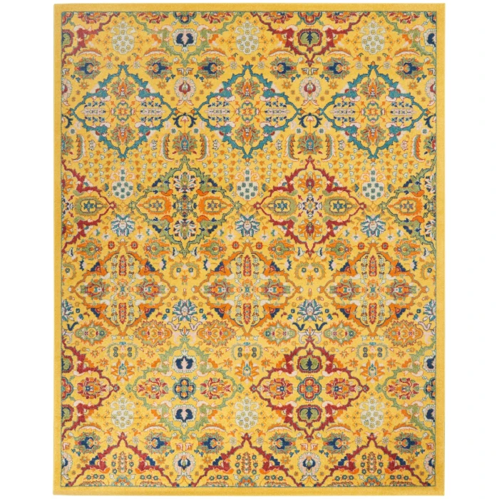 Nourison Allur Area Rug ALR03-Yellow Multicolor