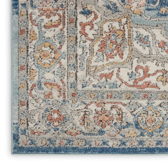 Nourison Quarry Ivory Blue QUA11 3 ft. X 5 ft. Rect. Rug