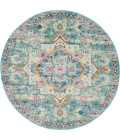 Nourison Passion Round Area Rug PSN25-Ivory/Light Blue
